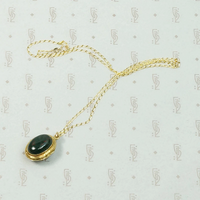 French Double-Sided Bloodstone Locket in 18k