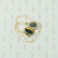 French Double-Sided Bloodstone Locket in 18k