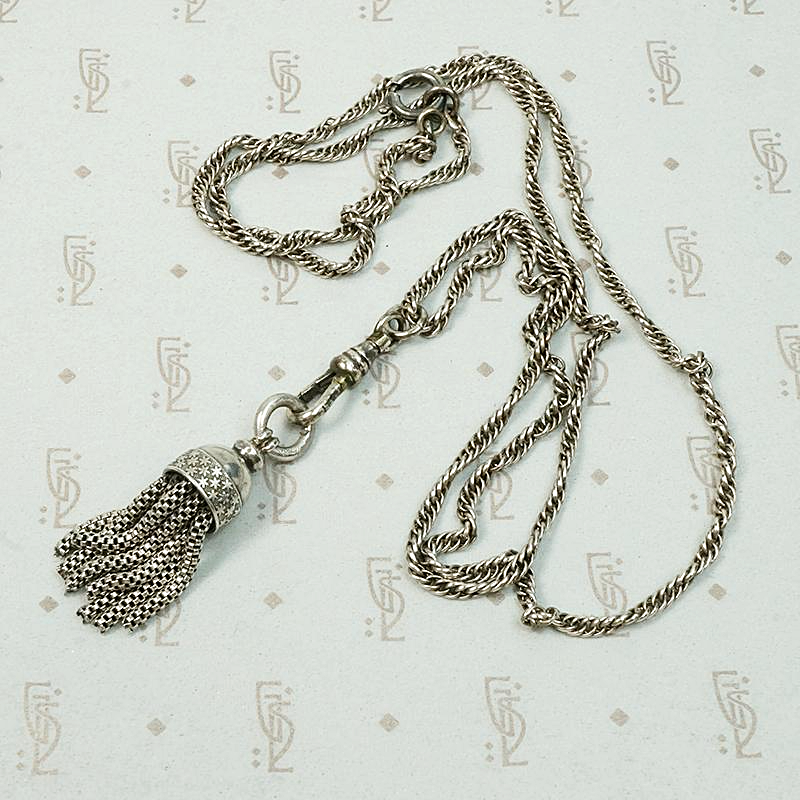 Chubby Silver Tassel with Graphic Star Design