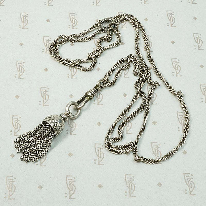 Chubby Silver Tassel with Graphic Star Design