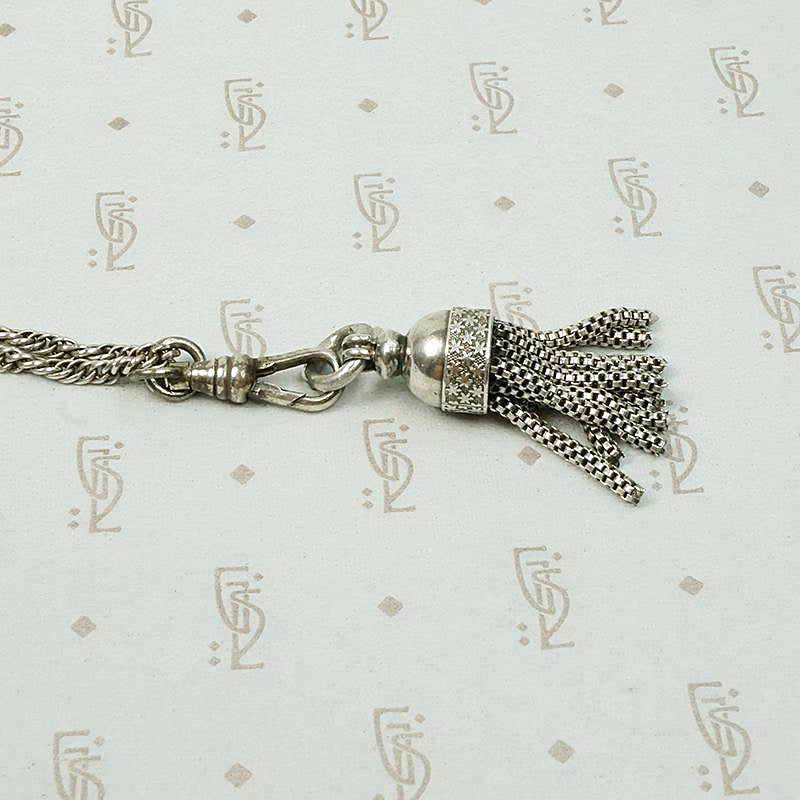 Chubby Silver Tassel with Graphic Star Design