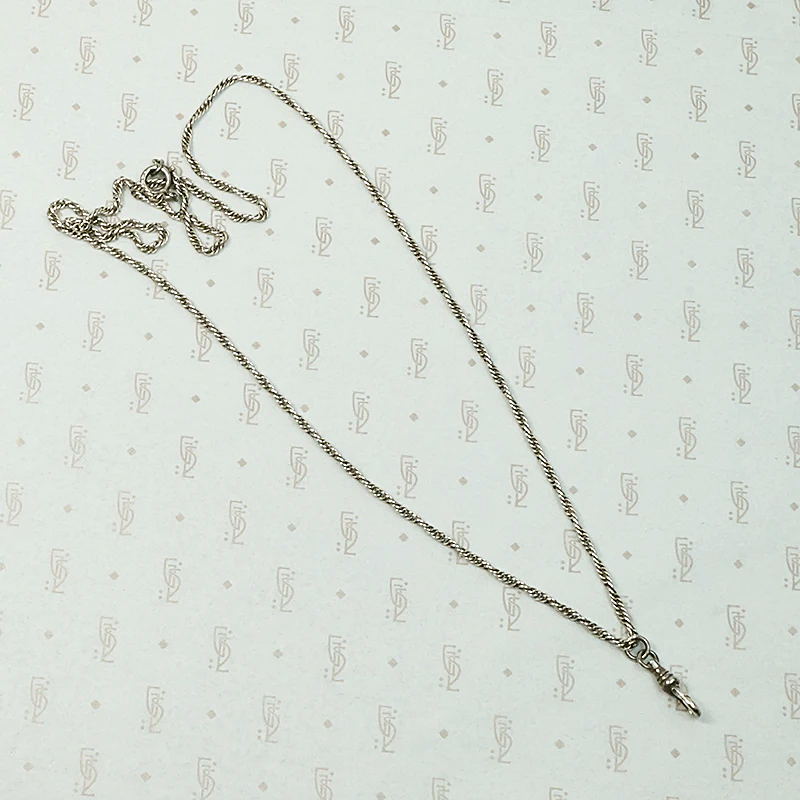 Glittering Sterling Silver Rope Chain with Hook