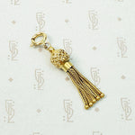 Gorgeous Gold Etruscan Revival Tassel Pendant