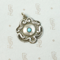 Sterling Art Nouveau Pendant Fob