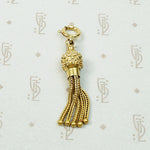Gorgeous Gold Etruscan Revival Tassel Pendant