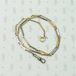 Fancy Flat Link Chain with Double Clasps