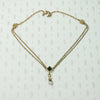 Gold Filled Married Chain with Agate Slide & Hook