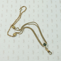 Gold Filled Married Chain with Agate Slide & Hook