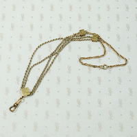 Gold Filled Married Chain with Agate Slide & Hook