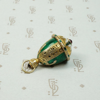 Enameled Silver Gilt Egyptian Revival Pendant