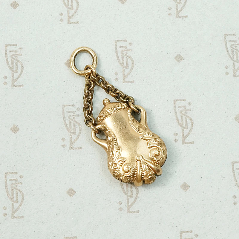 Three-Dimensional Fancy Victorian Urn Fob