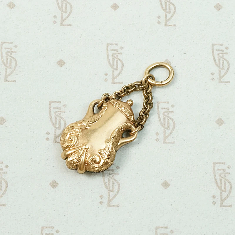 Three-Dimensional Fancy Victorian Urn Fob