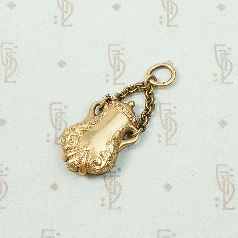 Three-Dimensional Fancy Victorian Urn Fob