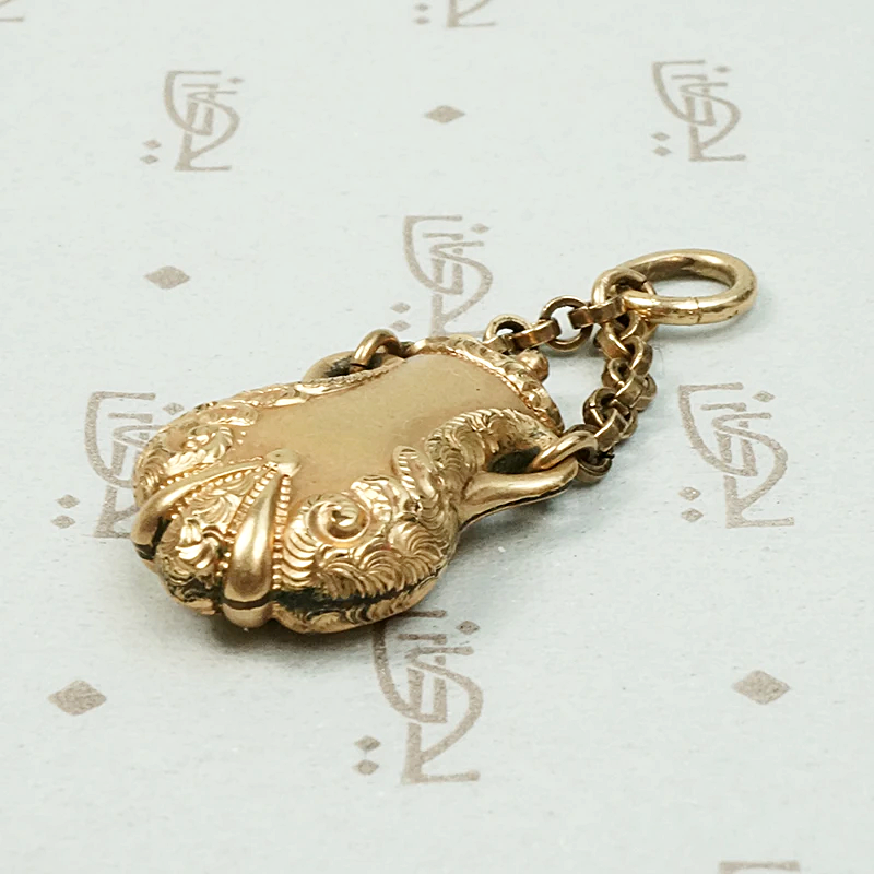 Three-Dimensional Fancy Victorian Urn Fob