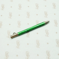 Charming Silver Pencil with Green Guilloché Enamel