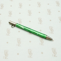 Charming Silver Pencil with Green Guilloché Enamel