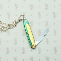 Playful & Surreal Corn Pocket Knife Necklace