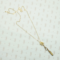Tiny Brass "Intercast" Pocket Knife Necklace