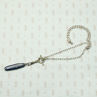 Blue Celluloid Tiny German Knife Necklace