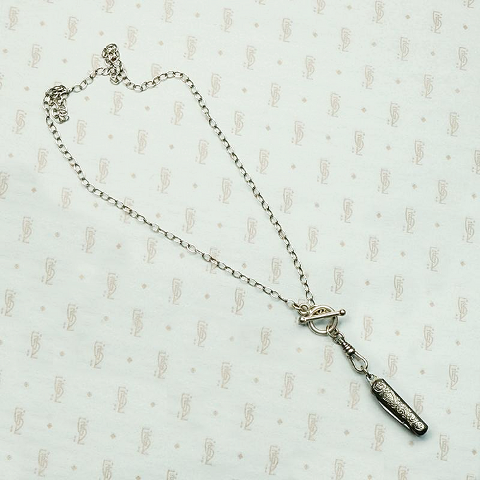 Tough & Sweet Silver Plate Tiny Knife Necklace