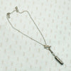 Tough & Sweet Silver Plate Tiny Knife Necklace