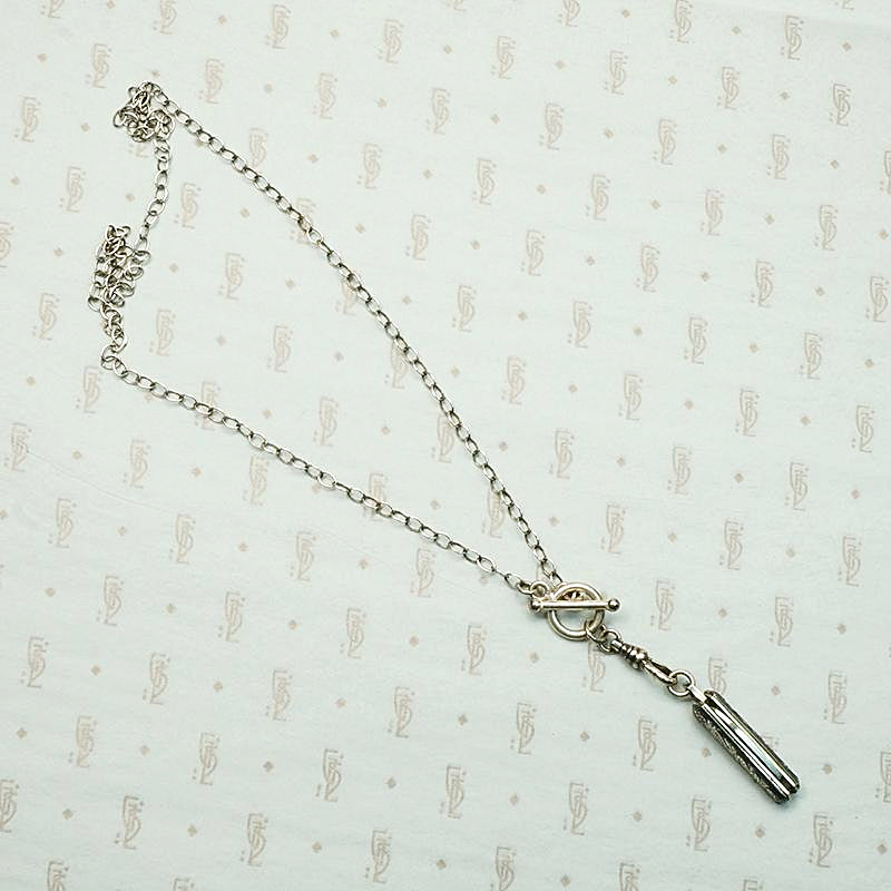 Tough & Sweet Silver Plate Tiny Knife Necklace
