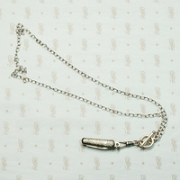 Tough & Sweet Silver Plate Tiny Knife Necklace