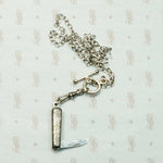 Tough & Sweet Silver Plate Tiny Knife Necklace