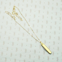 Tiny Vintage Gold Plated Folding Knife Necklace