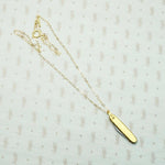 Tiny Vintage Gold Plated Folding Knife Necklace