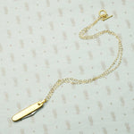 Tiny Vintage Gold Plated Folding Knife Necklace