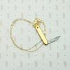 Tiny Vintage Gold Plated Folding Knife Necklace