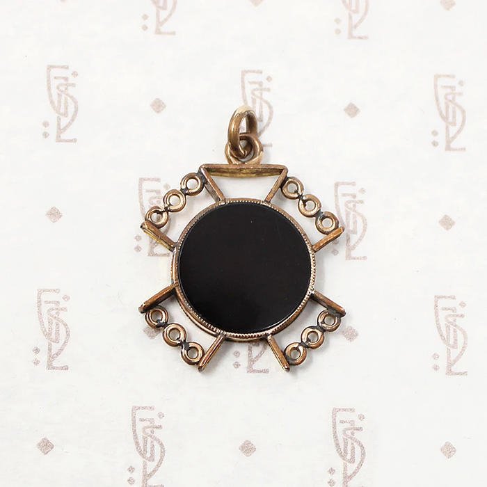 Agate Intaglio Gold Filled Fob