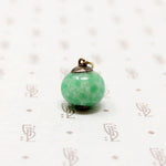Art Deco Green Pâte de Verre Fob Pendant