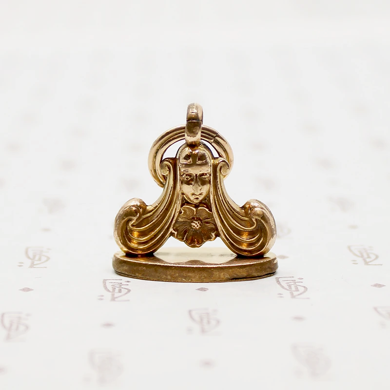 Enchanting Art Nouveau Woman Fob
