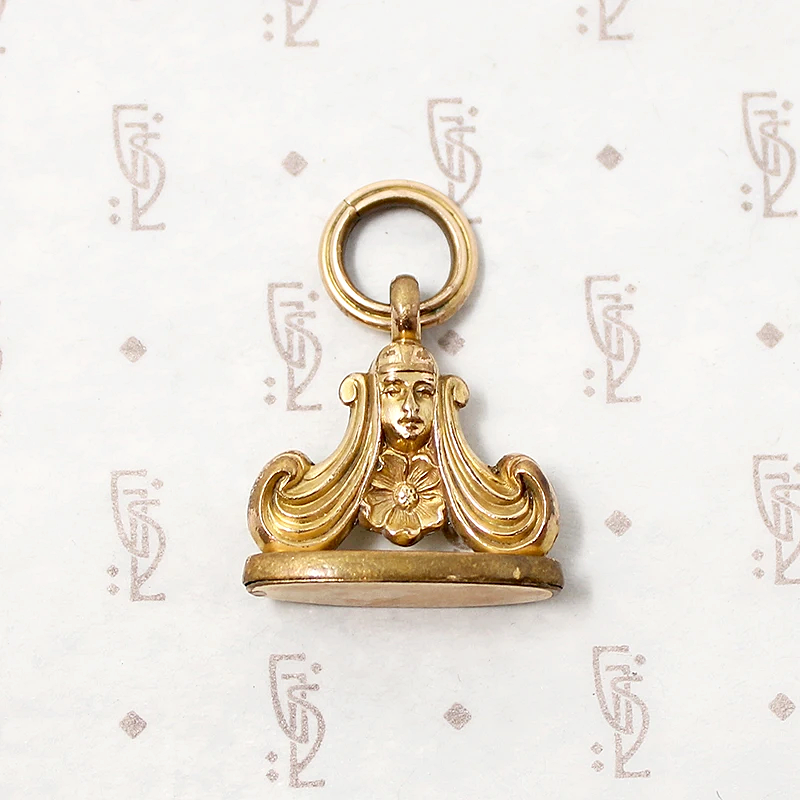 Enchanting Art Nouveau Woman Fob
