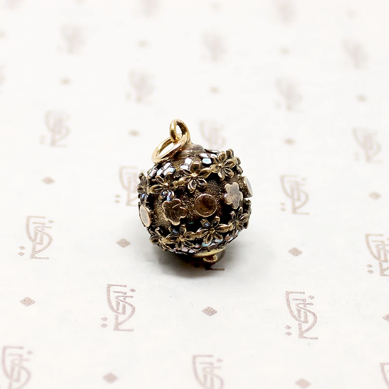 Rings of Flowers Victorian Fob Pendant