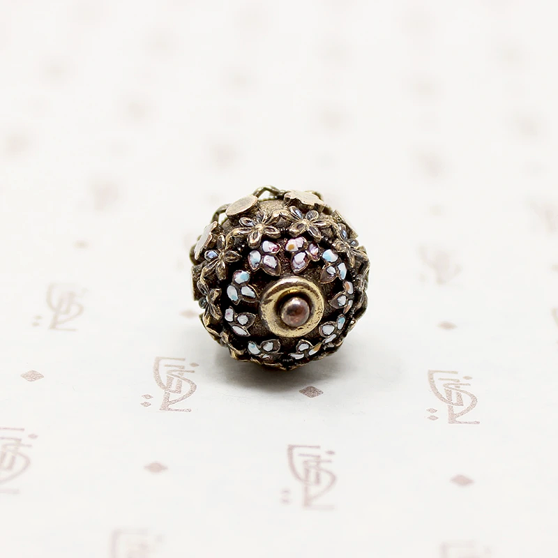 Rings of Flowers Victorian Fob Pendant