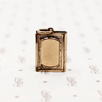 Arts & Crafts Enameled Book Charm with Lord's Prayer