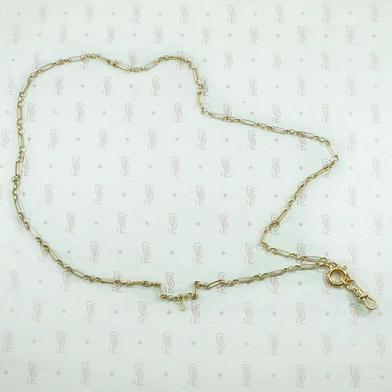 Elegant 14k Gold Paperclip Chain Necklace by Ancient Influences