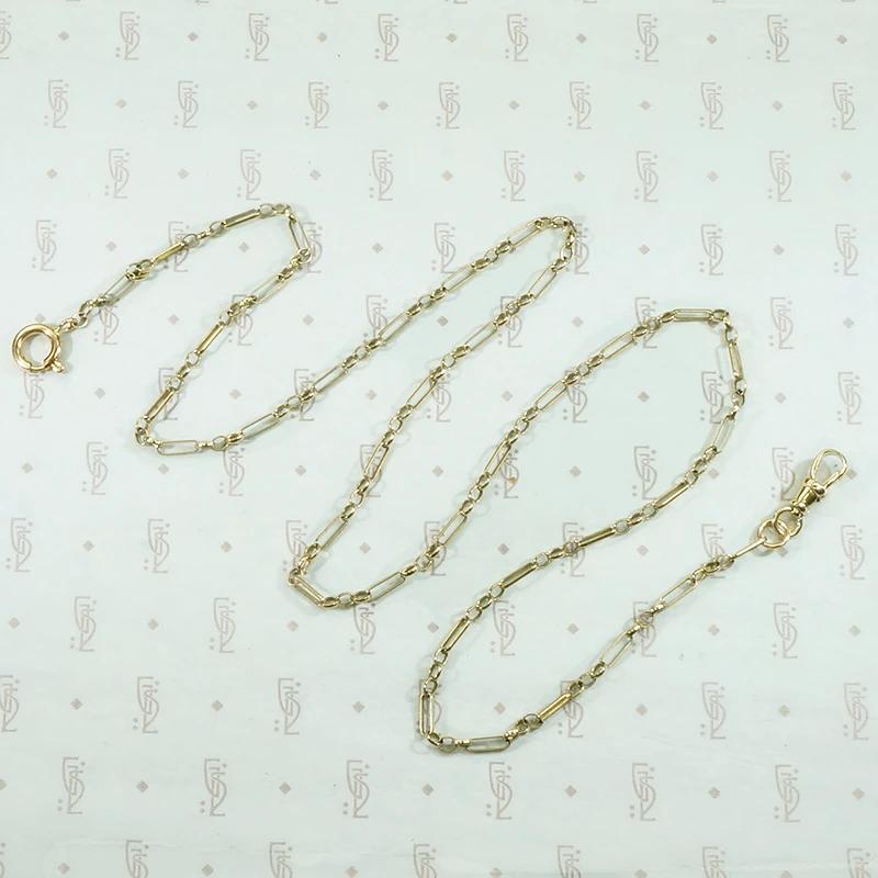 Elegant 14k Gold Paperclip Chain Necklace by Ancient Influences