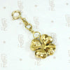 Delightfully Dented Gold Four Leaf Clover Charm