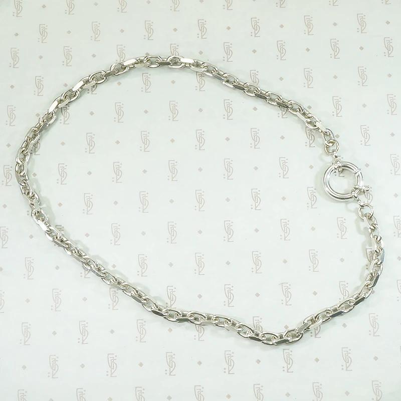 Glam Faceted Silver Cable Link Chain by Ancient Influences