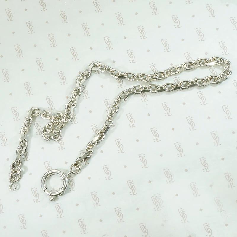 Glam Faceted Silver Cable Link Chain by Ancient Influences