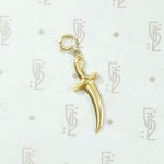 Curvy Little 18k Gold Scimitar Charm