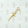 Curvy Little 18k Gold Scimitar Charm