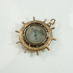 Old Gold Fob Ships Wheel Compass