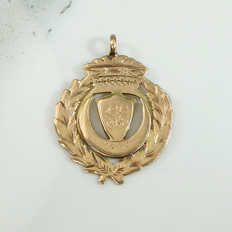 Crescent & Laurel Rosy Gold Fob