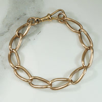 Gorgeous Curvy Curb Chain Gold Bracelet by AI