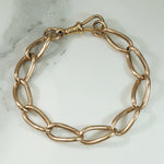 Gorgeous Curvy Curb Chain Gold Bracelet by AI